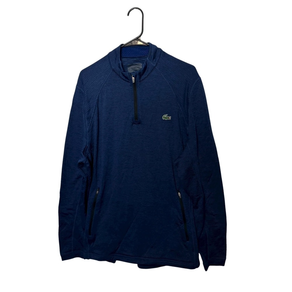 Lacoste Navy Half-Zip Pullover Sweatshirt